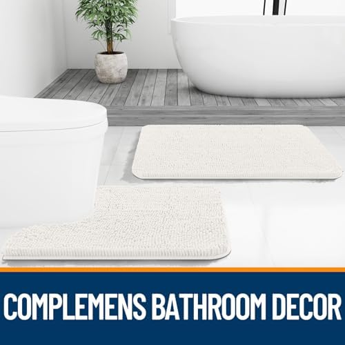 OLANLY Large Bathroom Rugs 50x30, Extra Soft Absorbent Chenille Bath Rugs - Image 7