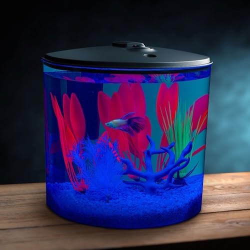 GloFish 3.5 Gallon Aquarium Kit with LED Lighting and Tetra Whisper Filter