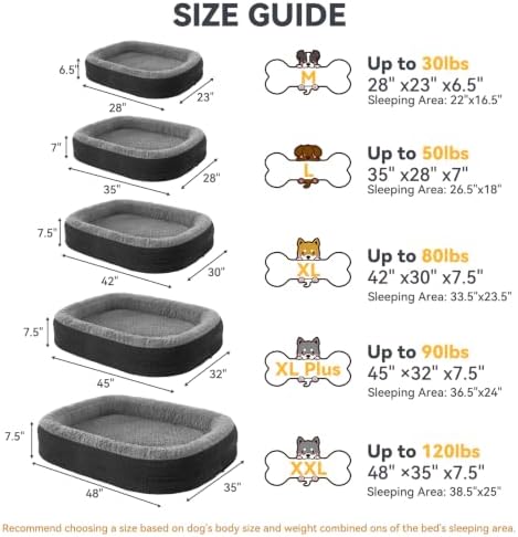 JOEJOY Orthopedic Dog Bed for Extra Large Dogs, XXL Egg-Crate Memory Foam Pet - Image 7