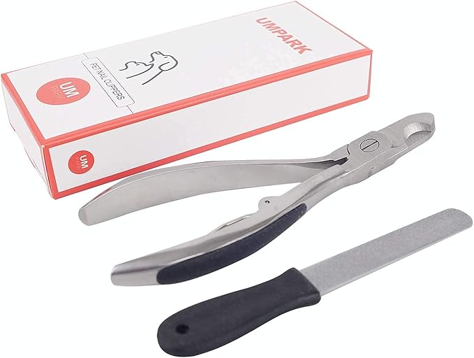 Dog Nail Clipper | Pet Cat Claw Trimmer -Sharp Angled Stainless Steel Blade for Quick Safety -Sturdy Non-Slip Handle -Nail File & Set Box -Professional Tools for Large & Small Pet