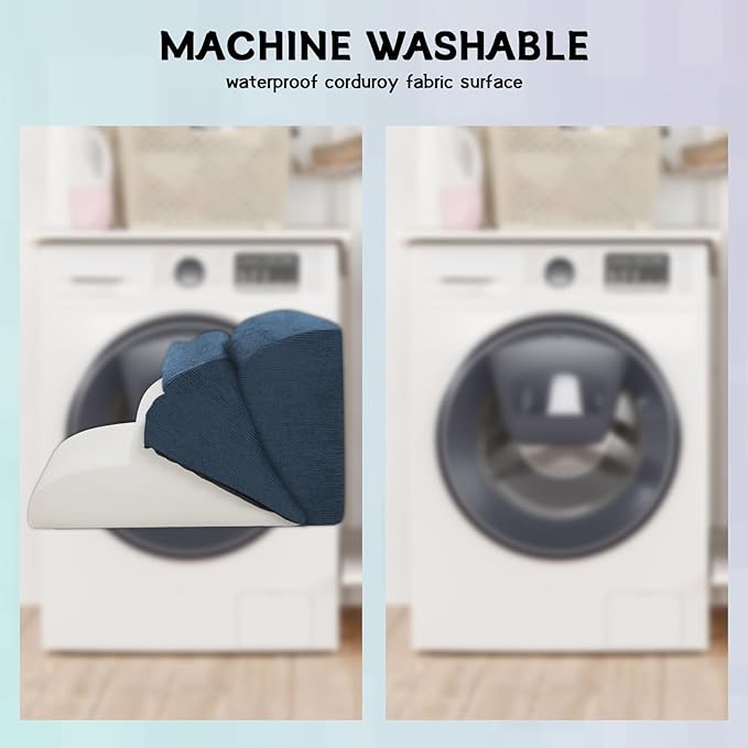 Dog Steps for Small Dogs, 4-Step Pet Ramp Stairs for High Beds and Sofa, Non-Slip Pet Stairs for Small Dogs and Cats, Removable and Easy to Clean Cover, Navy