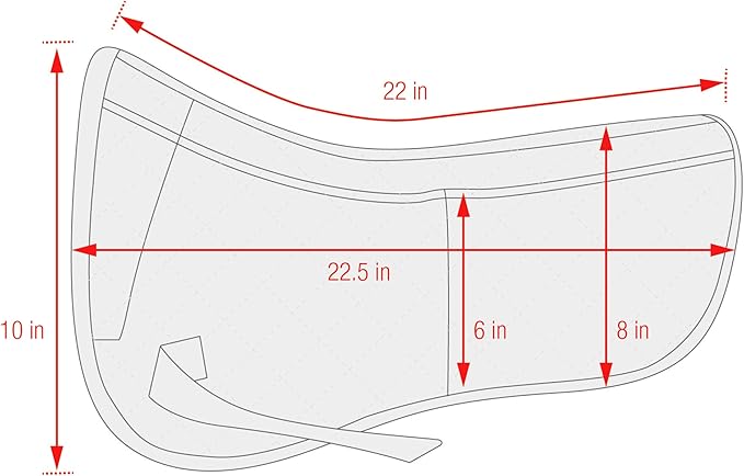 ECP Equine Comfort Products Adjustable Shock Absorbing Memory Foam Half Saddle Pad, Injury Prevention & Pressure Relief, Customizable Fit, Breathable for All Riding Styles
