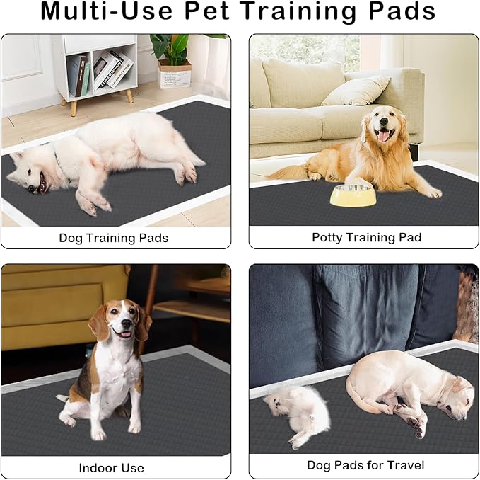 ELEGX Extra Large 28"x44" 40 Pcs Odor-Control Super Absorbency Charcoal Pee Pads for Dogs,Leak-Proof Pet Training Pee Pads,Thicken Disposable Potty Pads Puppy Training Pads for Cats Rabbits