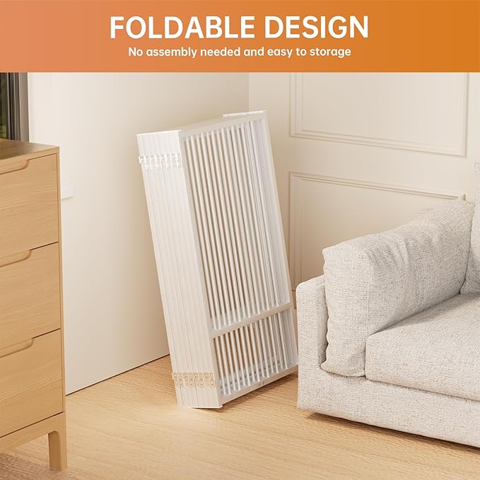 Full Metal Freestanding Dog Gate with Door, 36''Height Foldable Pet Dog Fence for Indoor & Outdoor, 8 Panels Extra Wide Free Standing TallDog Gates for Doorways,House,Stairs,Porch,Deck,Yard