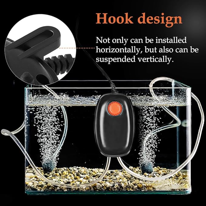 FEDOUR 4W/5W/8W Aquarium Corded Electric Air Pump, 96GPH/160GPH/256GPH Dual Outlets 4 Outlets Oxygen Pump, Ultra Quiet Aquarium Bubbler for up to 300 Gallon Fish and Turtle Tank