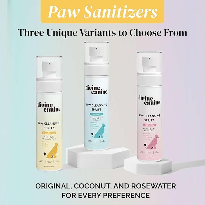 Dog Paw Cleaner - 5.1 Fl Oz of Alcohol Free Paw Cleansing Spray - Made with Aloe, Copaiba Oil, and Lemongrass Oil to Nourish and Clean Paws - Made in The USA