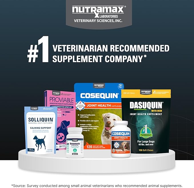 Nutramax Laboratories Dasuquin with MSM Chewables, Small/Medium Dog, 150 Count, White