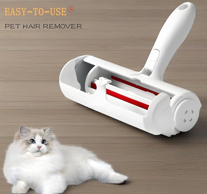 Roller Pet Hair Removal Tool,Reusable Lint Roller - Cat and Dog Hair Remover for Furniture,Dog Brush for Shedding,Portable Multi-Surface Fur Removal Tool (Sofas,Carpets,Clothing,Bed Sheet)