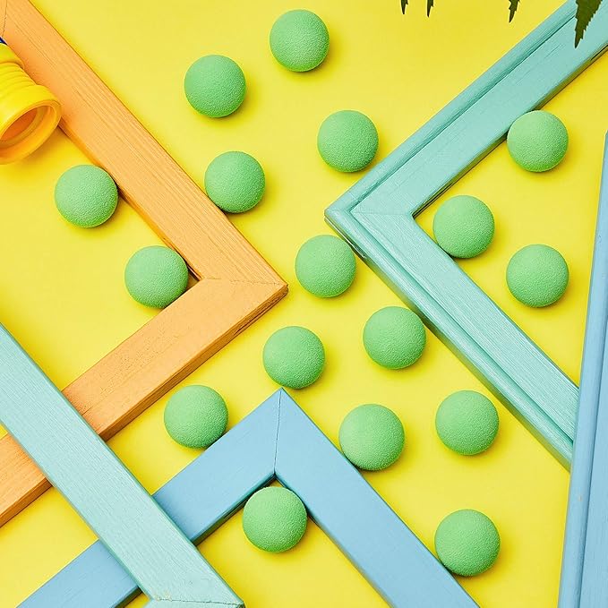 Frienda 24 Pieces Refill Balls Soft Green Foam Balls Refills Approx 1. 1 Inch in Diameter, Soft Small Light Cat Ball Toys