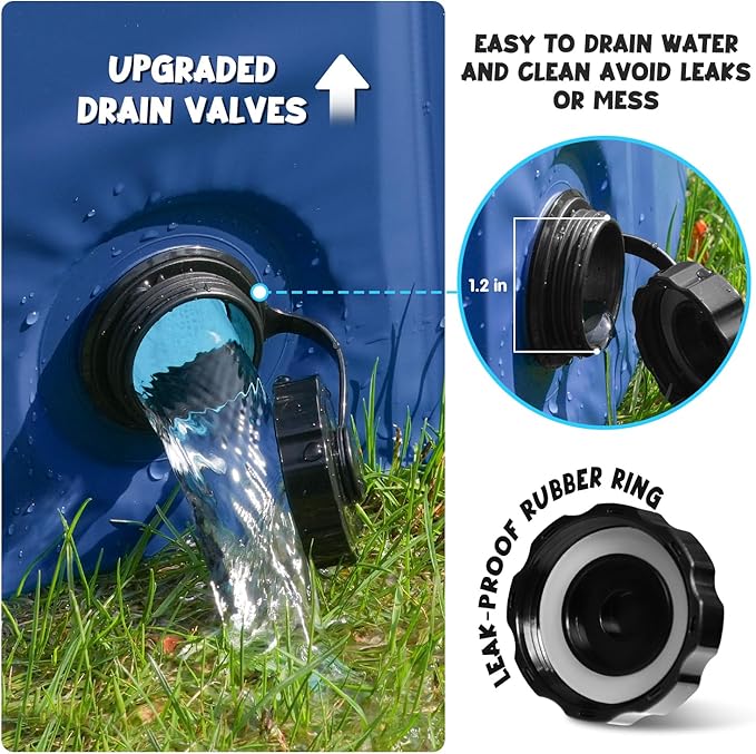 Furrybaby Foldable Dog Pool, Small Dog Swimming Pool for Dogs, Collapsible Hard Plastic Doggie Pool, Portable Bath Tub for Pets Dogs and Cats, Navy 32''