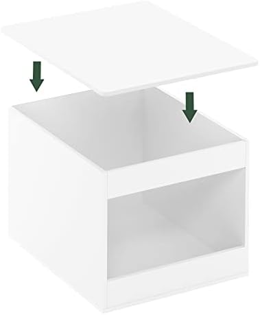 Furinno Peli Top Opening Litter Box Enclosure, Solid White - Image 4