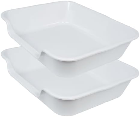Extra Large Low Entry ABS Cat Litter Box, 2 Pack by Ying+Tutu