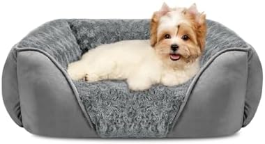 INVENHO Small Dog Bed Rectangle Washable Orthopedic Soft Calming Sleeping by INVENHO