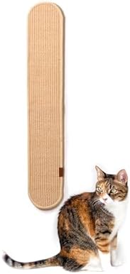 xympo 35" Sisal Cat Scratcher, Natural Sisal, Oval Shape, Wall or Floor Mount by xympo