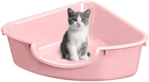 Corner Litter Box, Low Entry Kitten Litter Box by Unknown