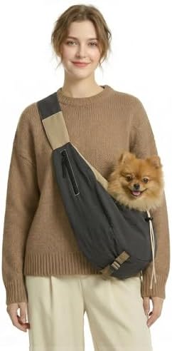 Dog Carrier Sling for Small Dogs/Cats Up to 15 lbs by BQCLAB