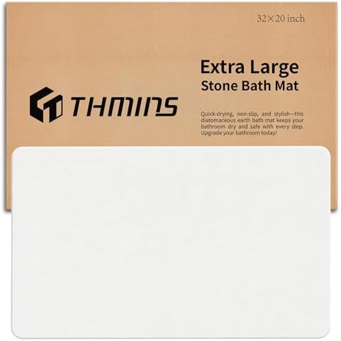 THMINS Extra Large Stone Bath Mat by THMINS