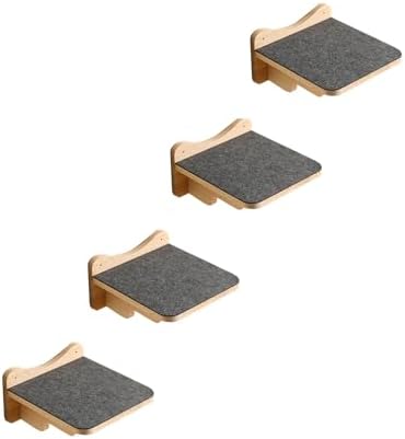 SHENGOCASE 9.8" x 9.8" Solid Wood Wall Mounted Large Cat Steps by SHENGOCASE