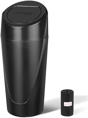Car Trash Can, Leakproof Mini Car Garbage Can Cup Holder by Kincown