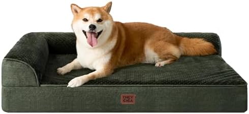 EHEYCIGA Memory Foam Dog Bed Large Size Dogs, Orthopedic Dog Bed Large by EHEYCIGA