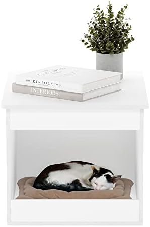 Furinno Peli Top Opening Litter Box Enclosure, Solid White - Image 3