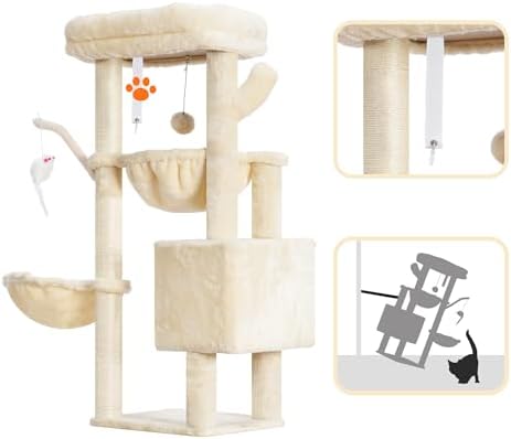 Heybly Cat Tree, 40 Inches Tower Condo - Image 4