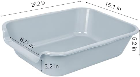 Extra Large Low Entry ABS Cat Litter Box, 1 Pack - Image 4