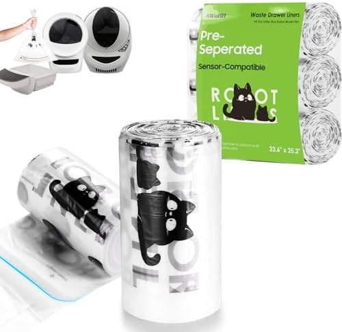 90 Pack Cat Litter Box Robot Model 5/4/3 Waste Bags, Tear Resistant, - Image 7