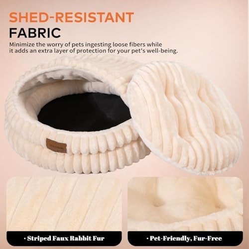 CHEERPALS Cat Cave Bed for Indoor Cats Covered Hooded Pet Bed - Image 3