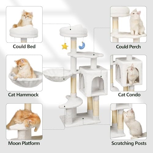 Meecal Cat Tree, 43In Cute Cat Tower - Image 2