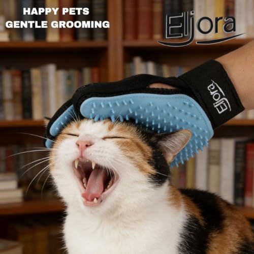 Pet Grooming Gloves – 260 Silicone Tips, Dog & Cat Hair Remover, Deshedding & - Image 7
