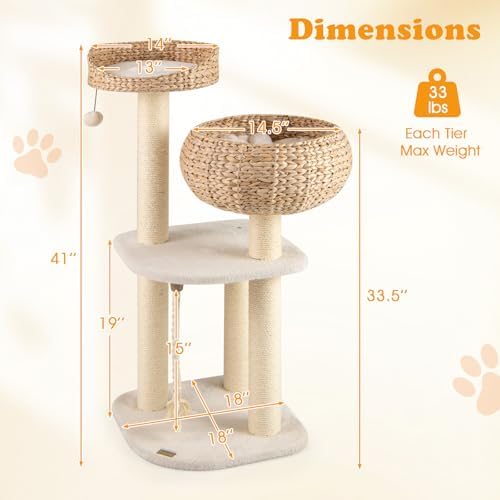 PETSITE 41 Inch Modern Cat Tree - Image 2