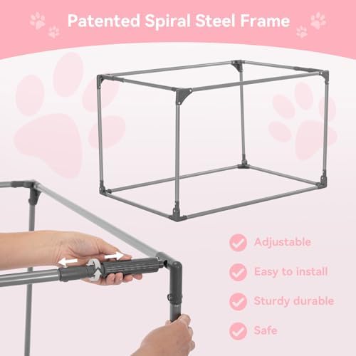 PETSFIT 40" Soft Portable Dog Crate – Patented Spiral Sturdy Frame, Collapsible - Image 3