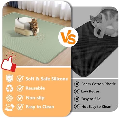 Silicone Cat Litter Mat 45" x 30" Cat Mat - Image 3