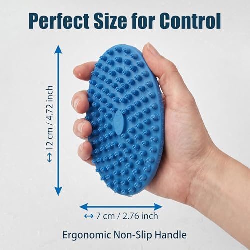 Lilpep 2-in-1 Dog Bath Brush, Double Sided Soft Rubber Grooming Brush - Image 6