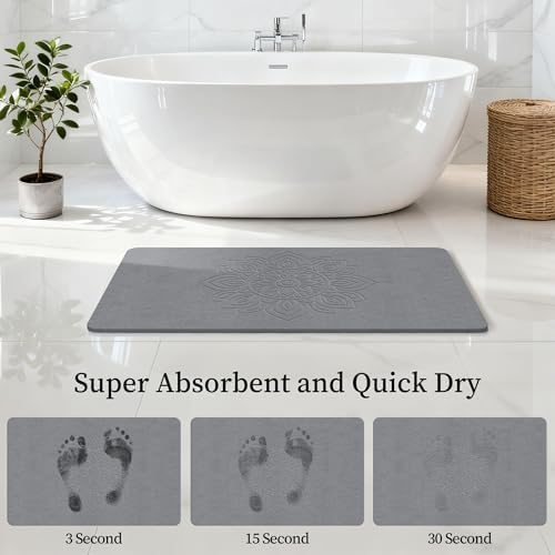 THMINS Extra Large Stone Bath Mat - Image 5