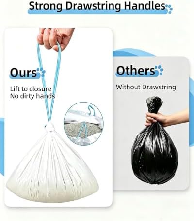 180 Count Drawstring Cat Litter Bags Compatible - Image 5