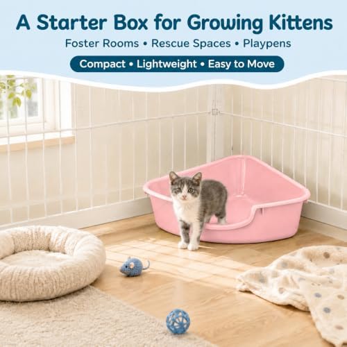 Corner Litter Box, Low Entry Kitten Litter Box - Image 5
