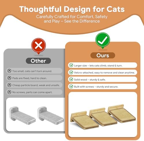 3Pcs 8"×7" Cat Wall Steps - Image 6
