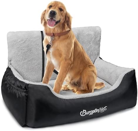 BurgeonNest Dog Car Seat for Small Dogs & Cats Under 55 lbs by Lifelongfriendsbelovedfamily