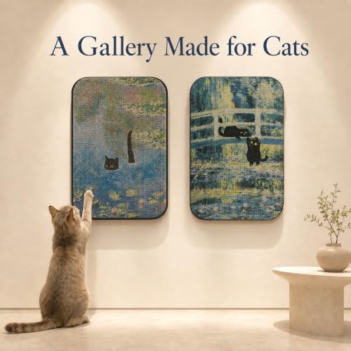 2 Pack Cat Wall Scratcher, Art Cat Scratching Board - Image 6