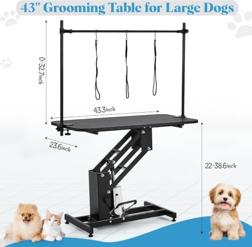 Towallmark 43.3" Hydraulic Dog Grooming Table - Image 5