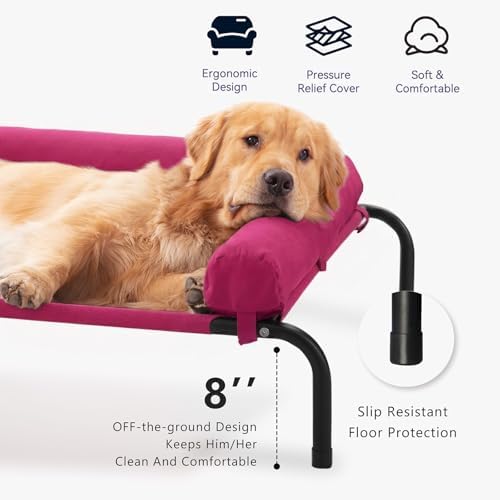 Cooling Elevated Dog Bed, Outdoor Raised Dog Beds, Medium Dogs Cot - Image 2