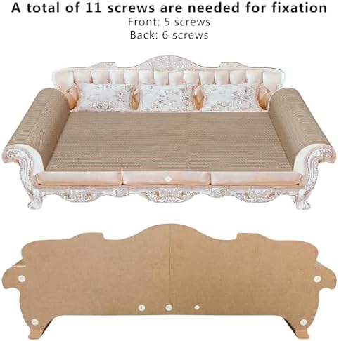 miwoowim 31.5" Extra Large Cat Scratcher Sofa, Durable Cardboard Lounge Bed - Image 3