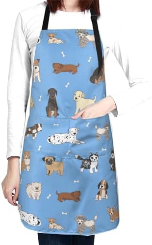 Perinsto Waterproof Apron With 2 Pockets Kitchen Chef Aprons Bibs - Image 2