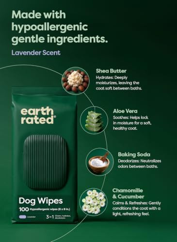 Earth Rated Dog Wipes for Paws & Butt, Deodorizing - Image 4