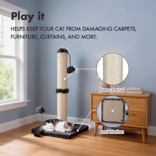 MECOOL Cat Scratching Post Premium Basics Kitten Scratcher Sisal Scratch Posts - Image 4