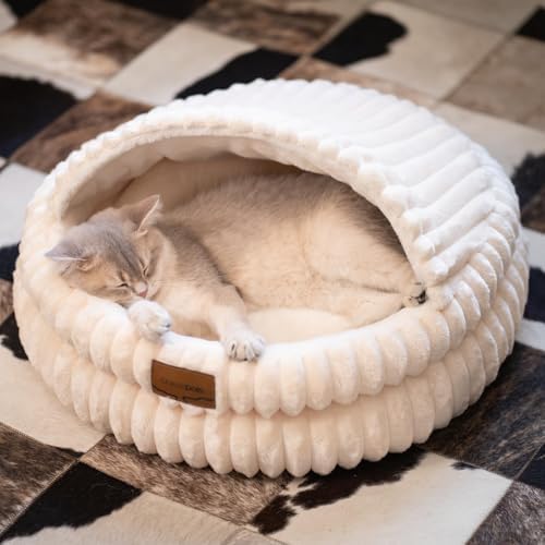 CHEERPALS Cat Cave Bed for Indoor Cats Covered Hooded Pet Bed by CHEERPALS