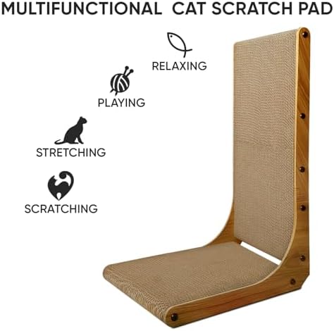 Cat Scratcher, L-Shaped Cat Scratching Pad, 23 Inch - Image 3