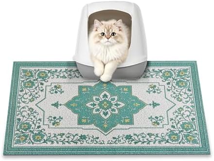 Cat Litter Mat, Traps 100% Litter, Non-Slip Kitty Litter Trapping mats by YOSEPATI